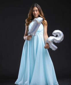 שמלת בת מצווה בצבע טורקיז