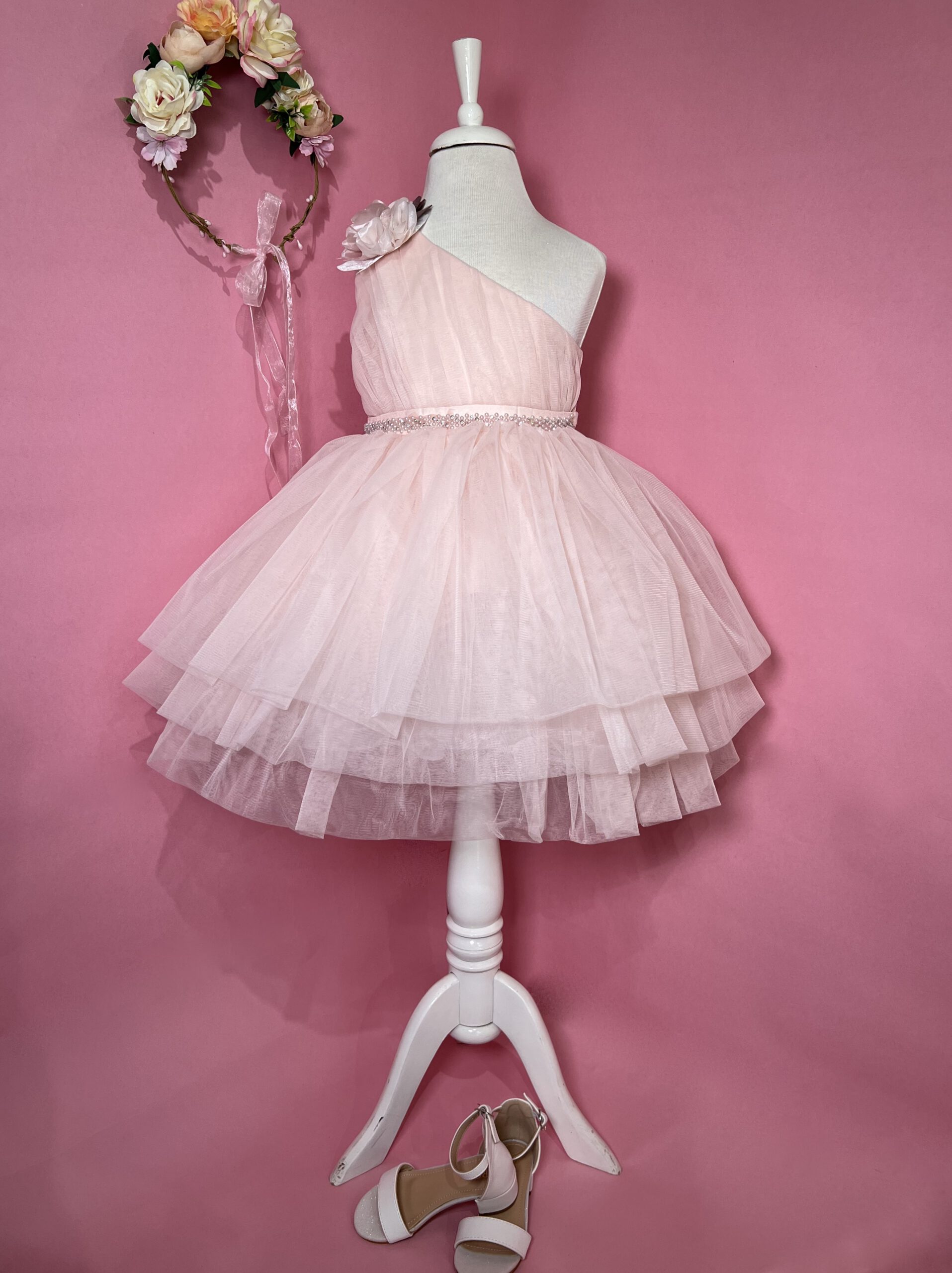 שמלת שושבינה לוטם אפרסק גינדי פאשן | שמלות שושבינה | שמלת שושבינה לוטם