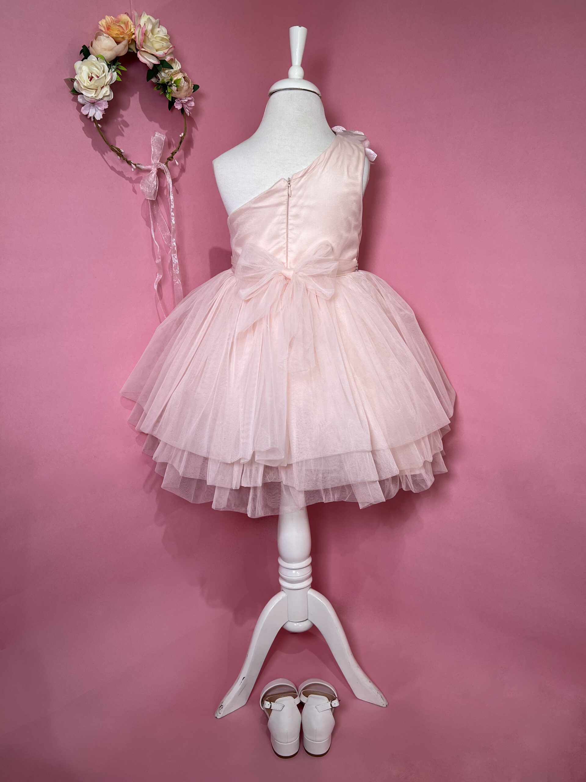 שמלת שושבינה לוטם אפרסק גינדי פאשן | שמלות שושבינה | שמלת שושבינה לוטם אפרסק